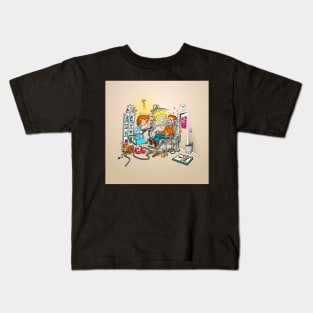 How to clean your teeth. Dentist cartoon. Kids T-Shirt